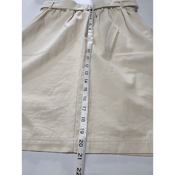 Böhme Denim Skirt Women's Size Medium Cream Cargo Slash Front Pockets Drawstring - Picture 7 of 7